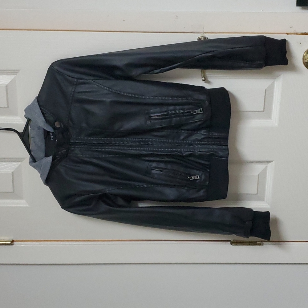 Black leather jacket size M